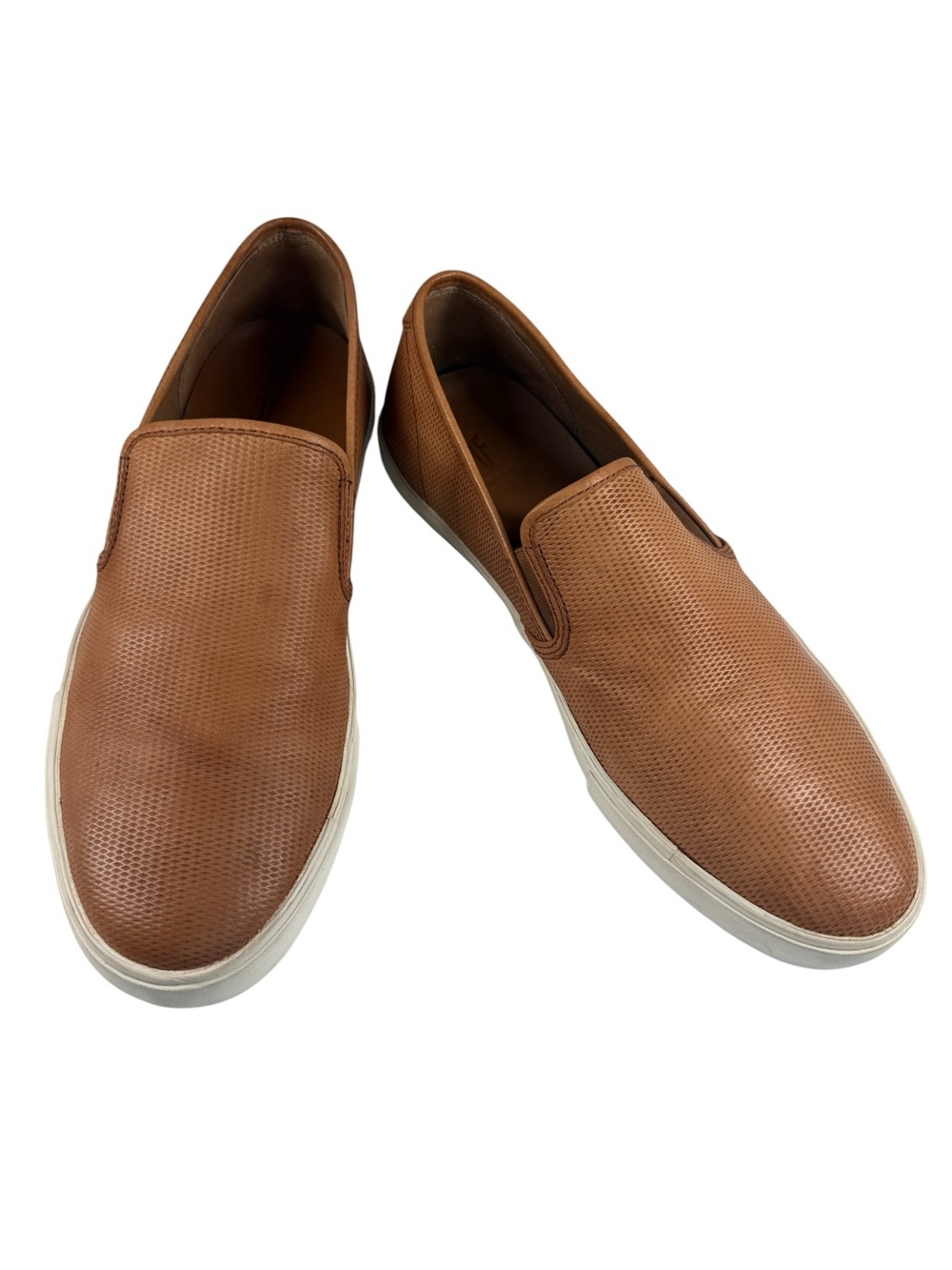 Frye Brett Perforated Leather Slip On Sneakers Cognac Men’s 12